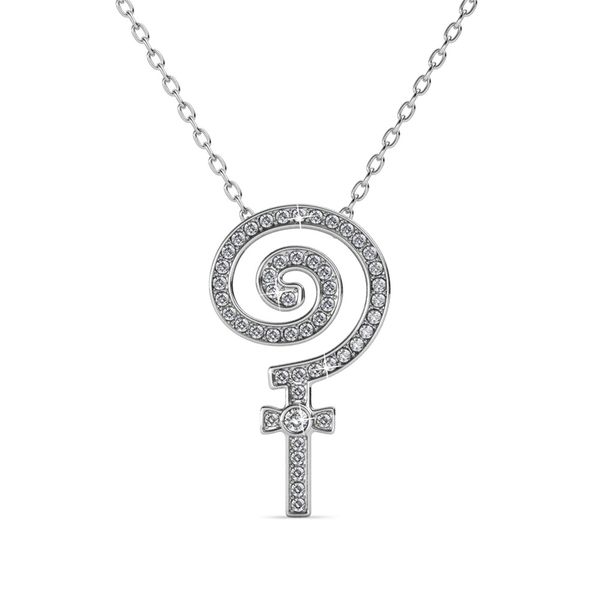 Destiny Mary Halo Necklace with Swarovski Crystals