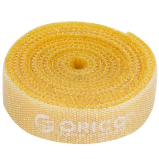 Orico Reusable Hook &amp; Loop 1m Cable Ties - Yellow