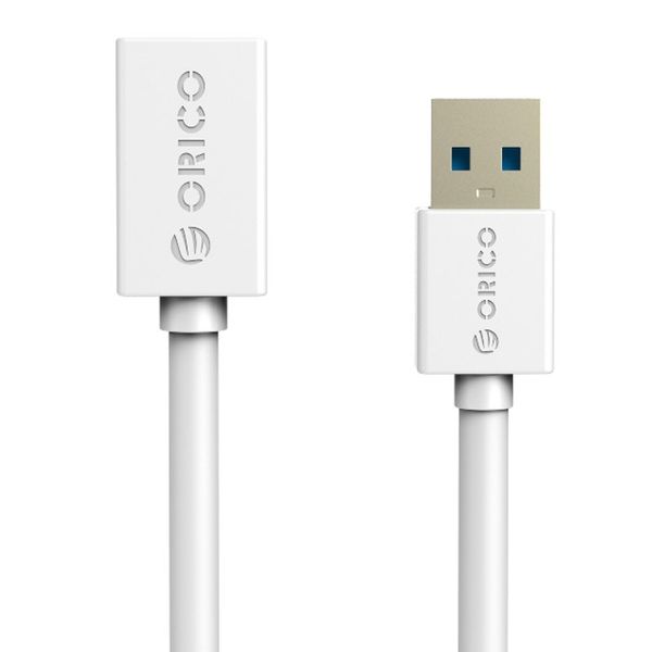 Orico USB3.0 AM to AF Round Cable 1.5m - White
