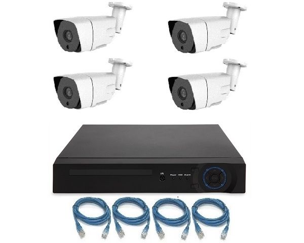 CCTV 4 Camera System KIT 3 MegaPixel IP
