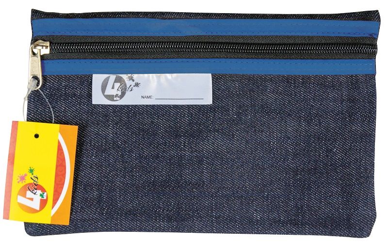 4Kids - School Pencil Bag Denim - 22cm (Blue)