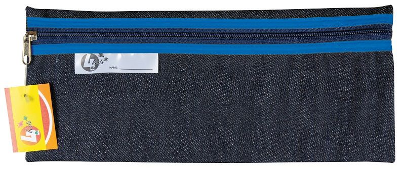 4Kids - School Pencil Bag Denim - 33cm (Blue)