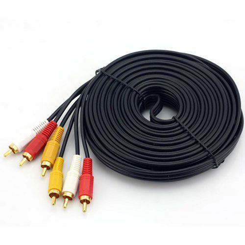 3 RCA Male to 3 RCA Male RCA Cable - 10m