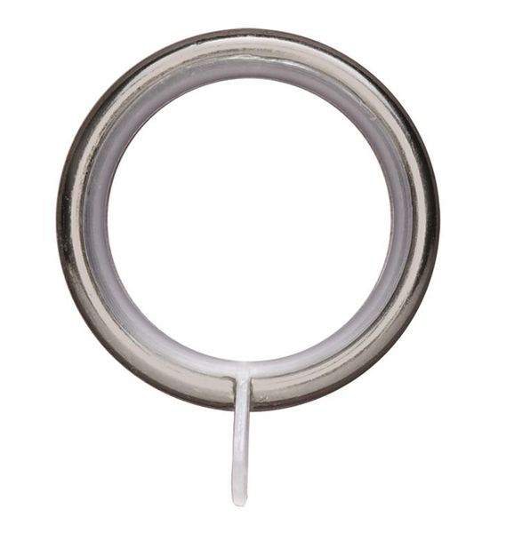 Decor Depot 25mm Steel Curtain Rod Rings - Onyx