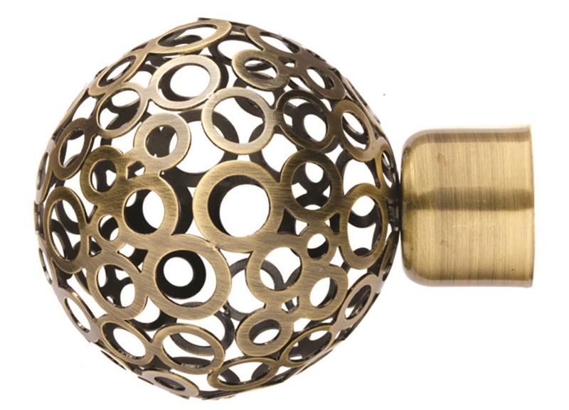 Decor Depot 25mm Steel Rod Fin Mesh Ball - Brushed Bronze