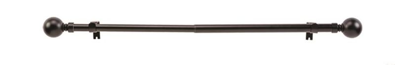 Decor Depot 25mm Steel Curtain Rod Finial Ball - Black (1.5-2.8m)