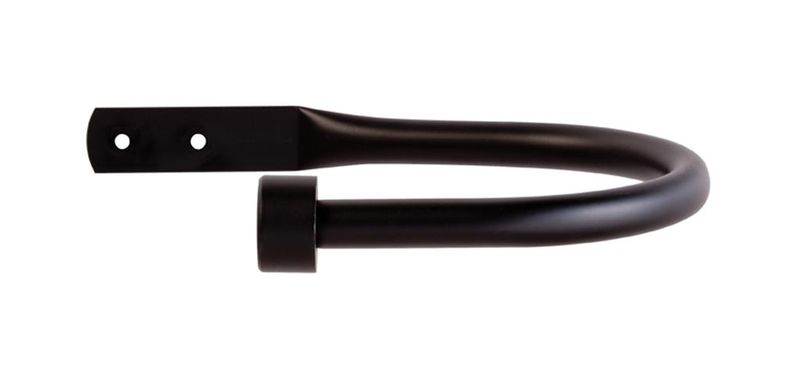 Decor Depot 25mm Curtain Hold Back Round U-Arm - Black