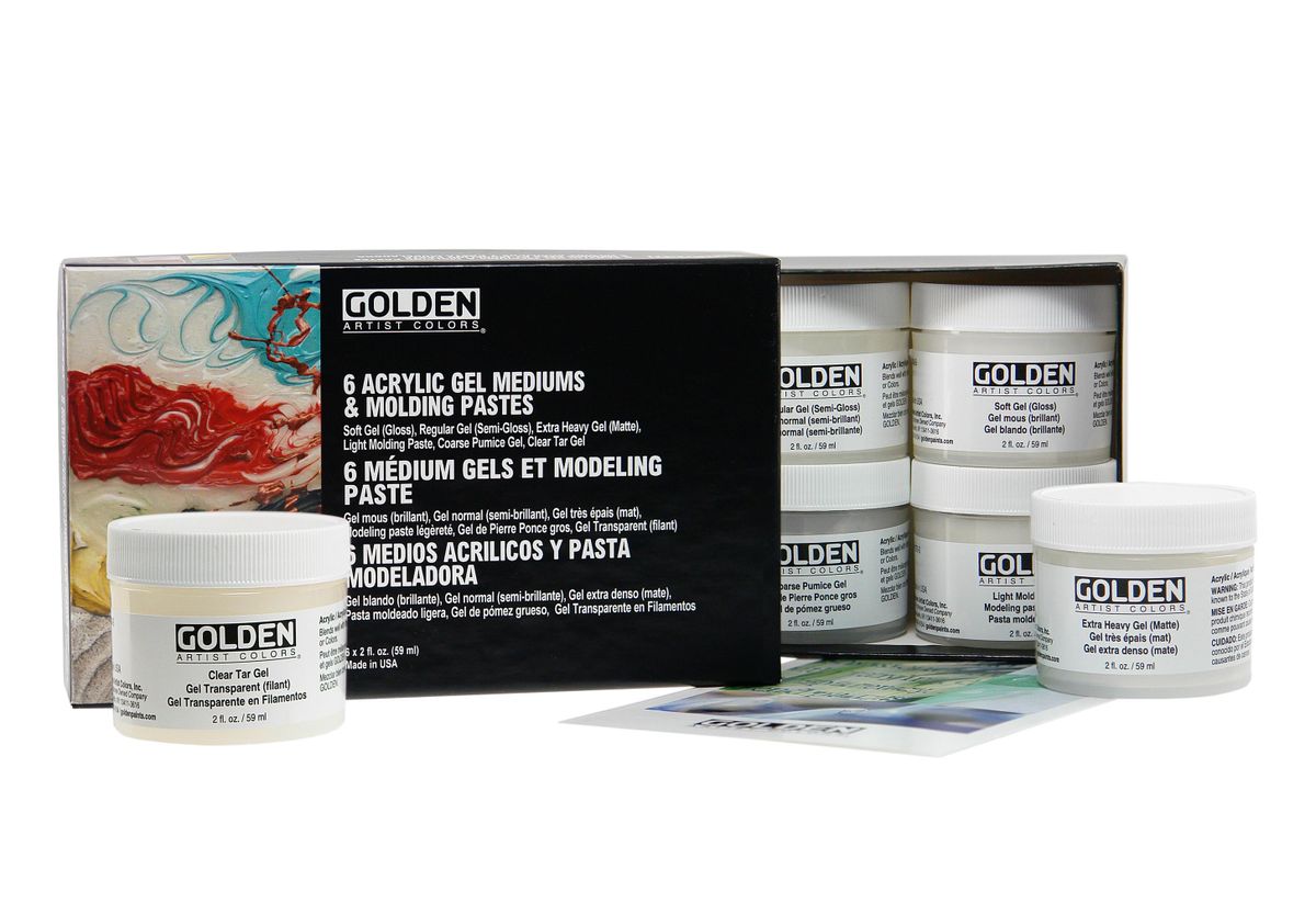 Golden Gel Medium & Moulding Paste Introductory Set Shop Today. Get