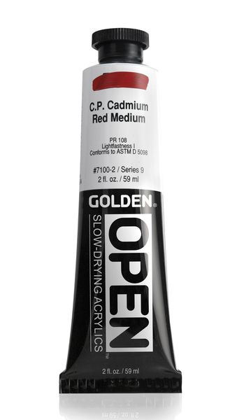 Golden Open Acrylic Paint - CP Cadmium Red Medium