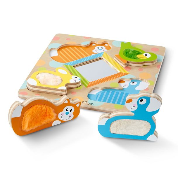 Melissa &amp; Doug Peek-A-Boo Touch &amp; Feel Puzzle