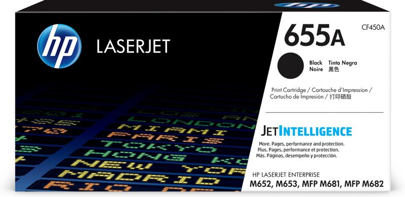 HP 655A Black LaserJet Toner Cartridge