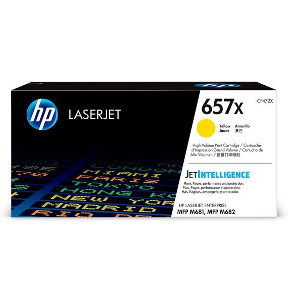 HP 657X High Yield Yellow LaserJet Toner Cartridge