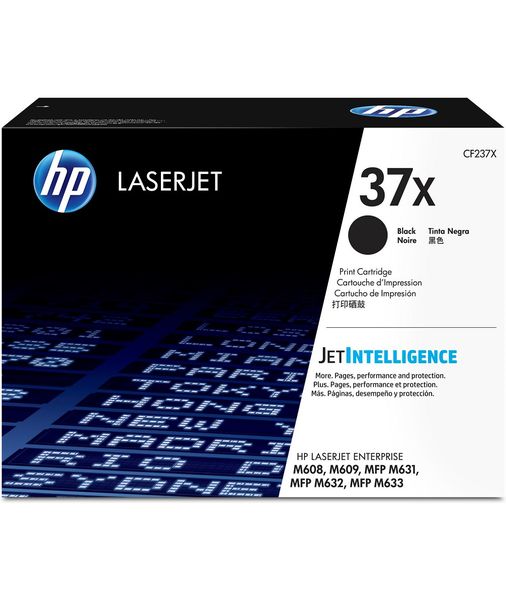 HP 37X High Yield Black LaserJet Toner Cartridge