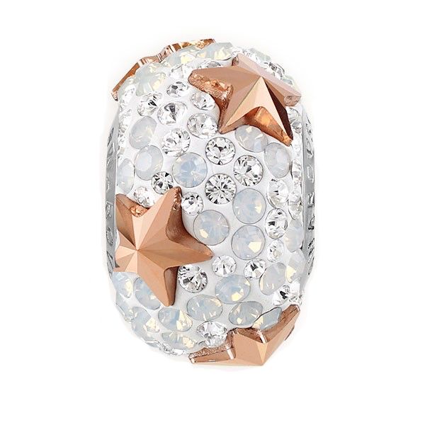 Swarovski Becharmed Pave Star Bead - Silver