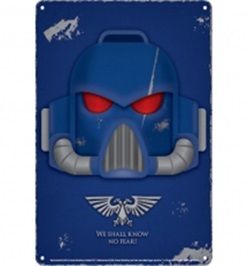 Warhammer: Space Marine Helmet A5 Metal Wall Sign (Parallel Import)