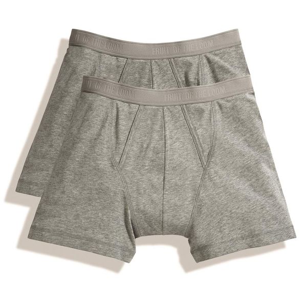 Fruit Of The Loom Men's Classic Boxer Brief - Light Grey