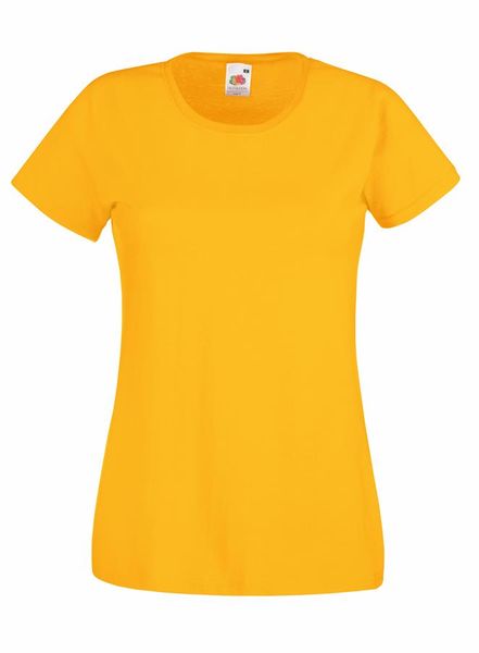 Fruit Of The Loom Women's Lady-Fit Classic Crew Neck Value Weight - Sunflower