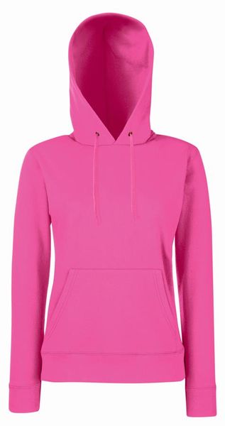 Fruit Of The Loom Women's Lady-Fit Classic Hoodie - Fuchsia