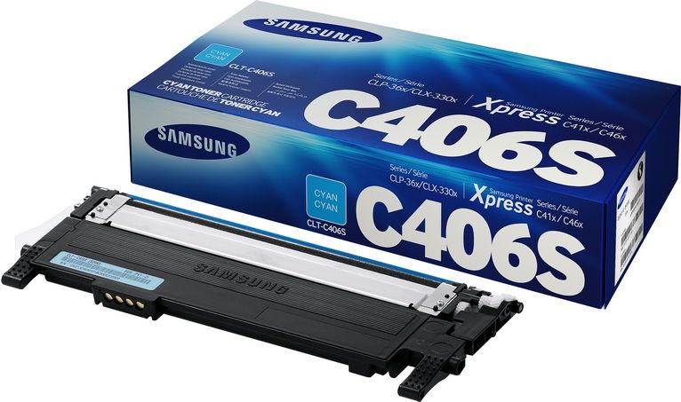 Samsung CLT-C406S Cyan Laser Toner Cartridge
