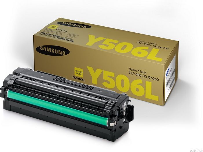 Samsung CLT-Y506L Yellow Laser Toner Cartridge