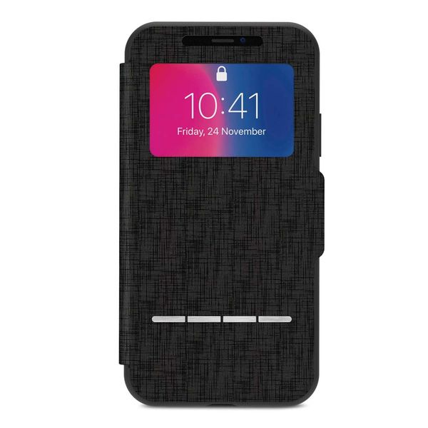 Moshi SenseCover Slim Portfolio Case for iPhone X - Metro Black
