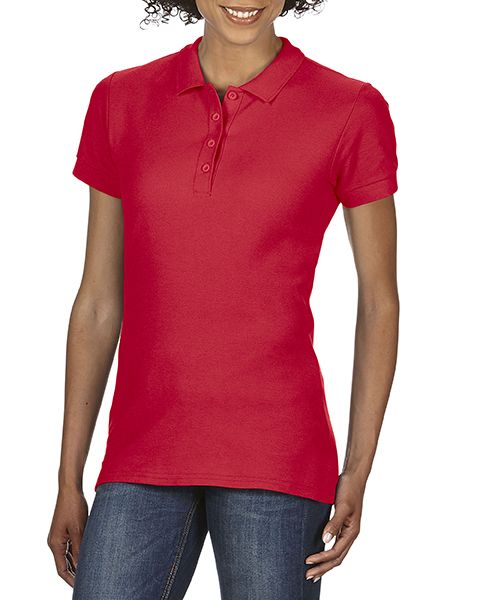 Gildan Women's Softstyle Polo - Red