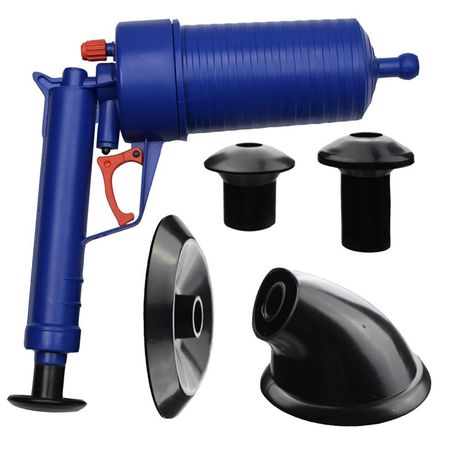 Toilet Plunger Drain Clog Remover with 4 Sized Suckers, High