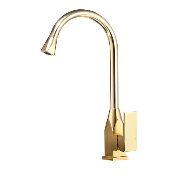 Single Handle Kitchen Sink Faucet - Gold Color