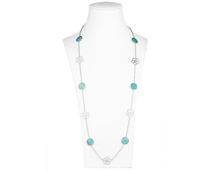 Periwinkle Station Silver Necklace - Blue Amazon