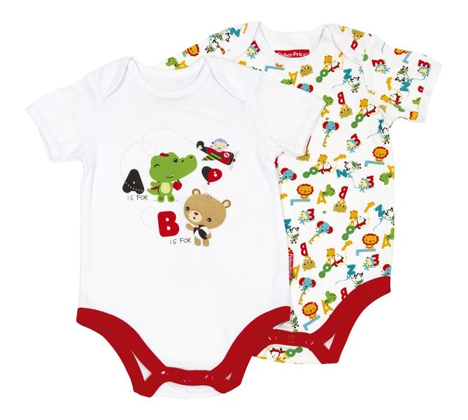 Fisher Price - Printed Body Suit - Set of 2