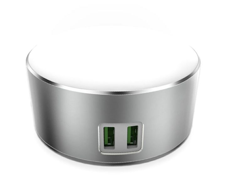 LDNIO A2208 LED Power Touch Lamp 2 USB Smart Charger