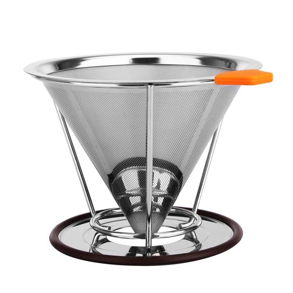 Stainless Steel Reusable Coffee Filter with Stand