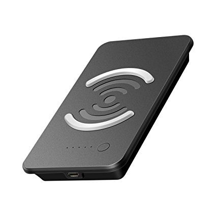 W3 9000mAh Power Bank - Black (Wireless Charging)