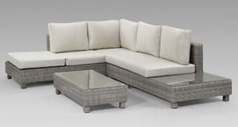 Cielo - Milan Daybed Corner Patio Set - Titanium