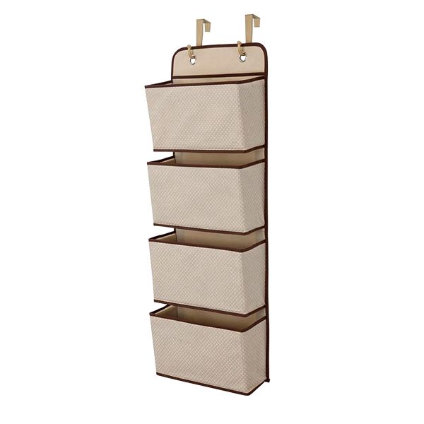 Over the Door Nursery Organizer - Beige (4 Pockets)