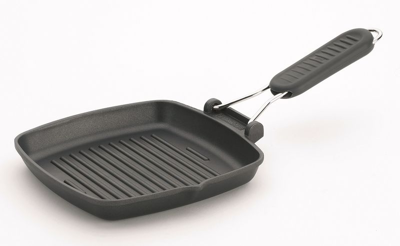 Risoli Sporelax Grill Pan 20cm 100% Non-Stick - Grey Handle