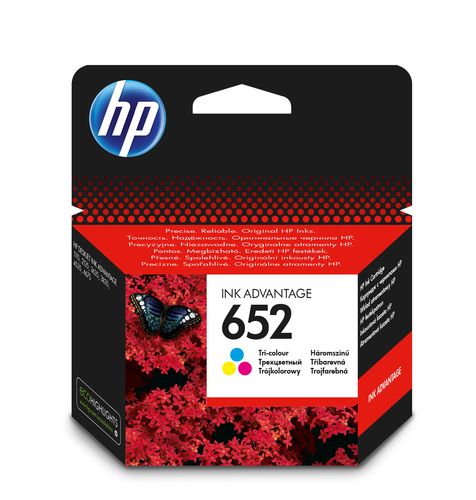 HP 652 Tri-Colour Ink Cartridge (Blister Pack)