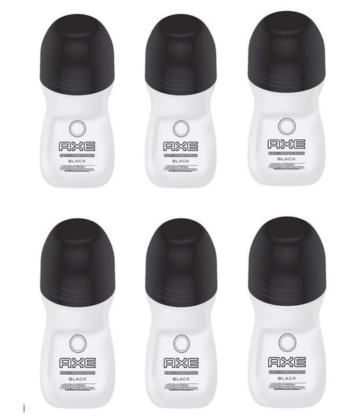 Axe Black Antiperspirant 50ml Roll On - 6 Pack