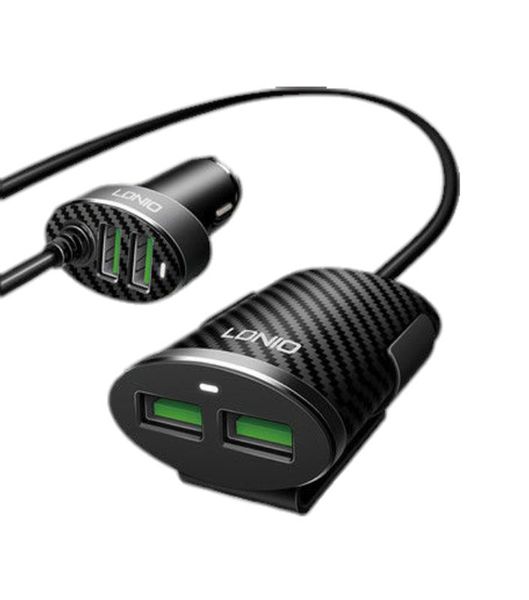 LDNIO USB Car Charger with Extension Cable (C502)