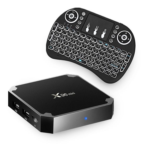 X96 Mini 8GB Android TV Media Box &amp; Backlit Keyboard