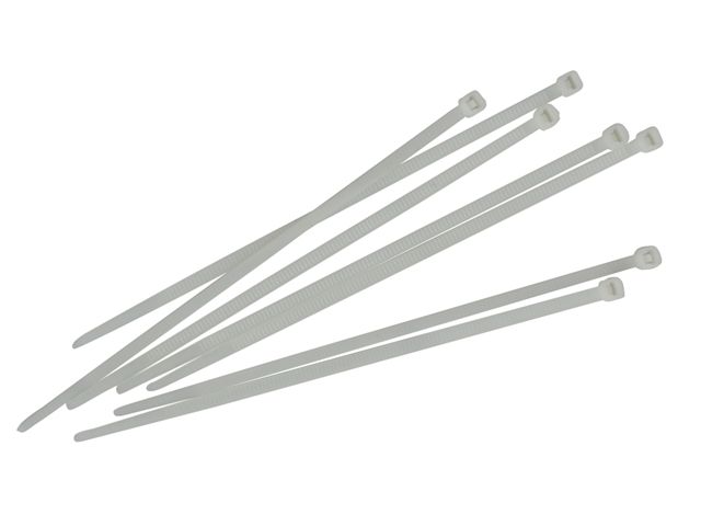 Nexus - Clear Cable Ties - 100 Per Pack - 4.8cm x 40cm