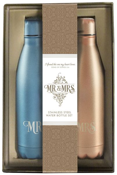 Water Bottle Set 2 Piece MR and Mrs