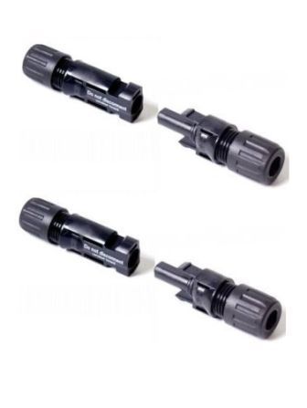 Male &amp; 2 Female Solar MC4 Connectors - Pack of 2