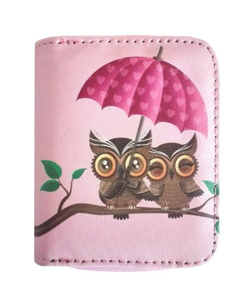 Cotton Road Girls Purse - Pink Owls