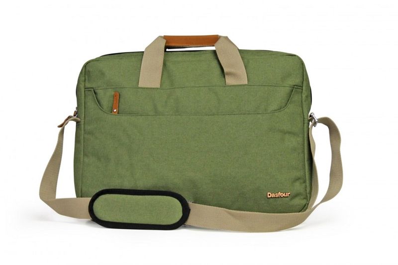 Dasfour Khaki Strap Laptop Bag - Olive Green