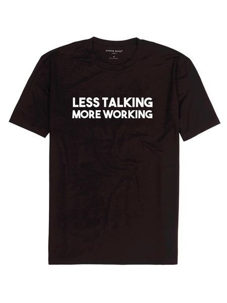 Qtees Africa Men's Less Talking T-shirt - White (Size: 3XL)