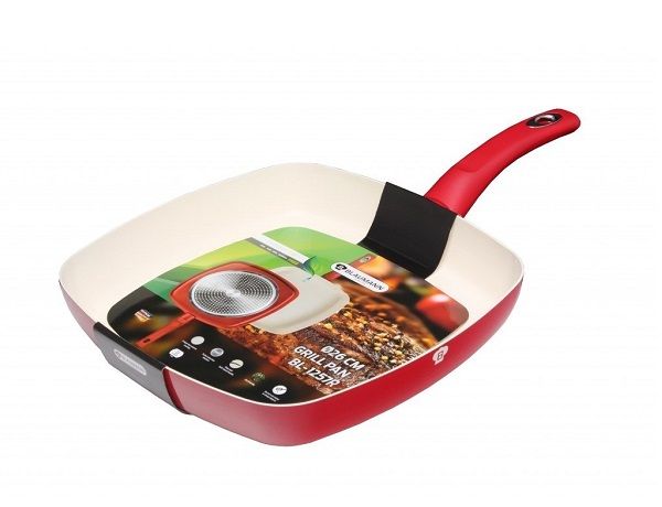 Blaumann Ceramic Coating Grill Pan - Red (26cm)