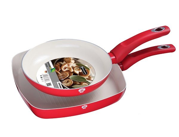 Blaumann Ceramic Coating Fry pan Set - Red (2 Piece)