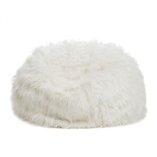 Cielo - Layla Fur Bean Bag Chair - White