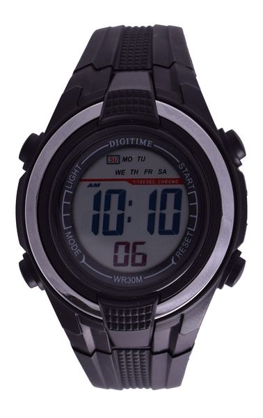 Digitime 30M-WR Mid-Size Digital Watch - Black